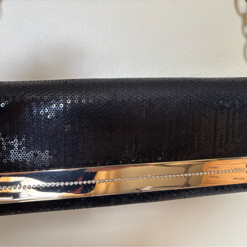 Guess by Marciano Black Patent Leather Clutch